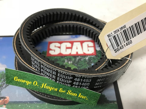 Scag Mower OEM Belt, Deck Drive Belt  #481460 (MADE WITH KEVLAR)