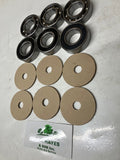 Grasshopper Mower Spindle Bearing & Fiber Washer SET G110082/G421200 (6 Each) Not OEM