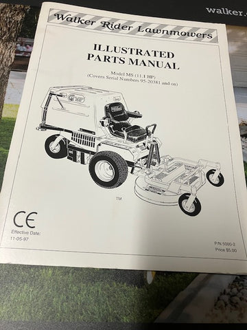 WALKER MOWER MANUAL 5000-2 MS 11.1 HP