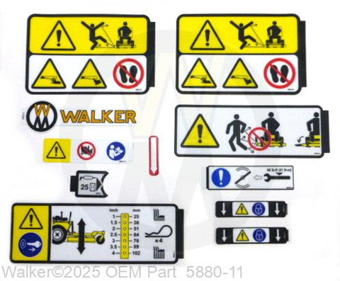 Decal Walker Mower Deck (36",42",48",54") OEM 5880-11-!