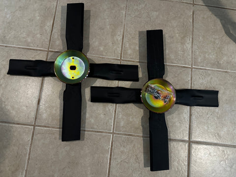 Walker Mower OEM Blade KIT (2) 5705-10 & 5705-11 42" Mulching Deck