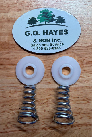 Walker Mower Seat Spring OEM 7223-4 (was 7223-1) & Plastic washer F227 SET (two (2)each)