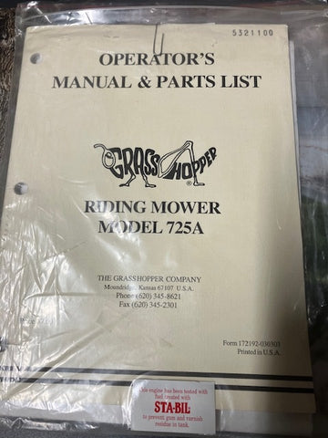 GRASSHOPPER 725A Series #H172192-030303