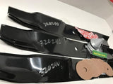3 - 18" Hi-Lo Mulching Blade 320240 (Made to OEM specs) Grasshopper Mower blades W/6 fiber washers + blade balancer