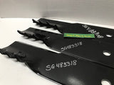 Scag 21" Shredder blade HD SET (3) 483318 replaces 482379 Cutter blade