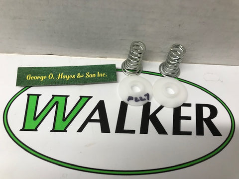 Walker Mower Seat Spring OEM 7223-4 (was 7223-1) & Plastic washer F227 SET (two (2)each)