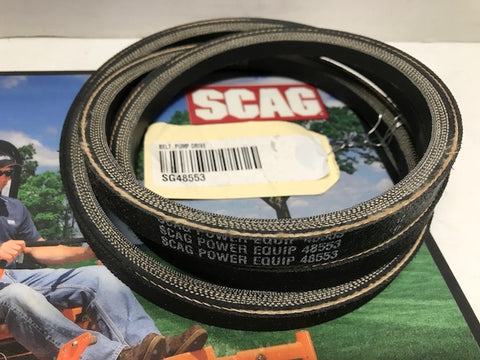 Scag Mower Pump Drive  OEM Belt #48553 (MADE WITH KEVLAR)
